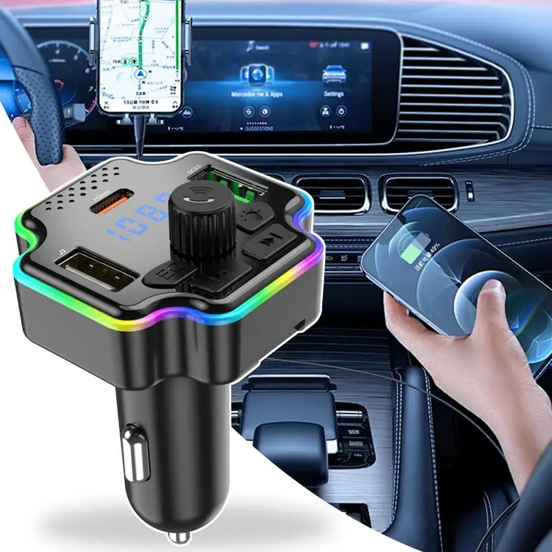 Wireless Radio Music Adapter USB Car FM Transmitter Powerful Car Charger Car Radio Music Adapter For Travel Daily Life Commuting