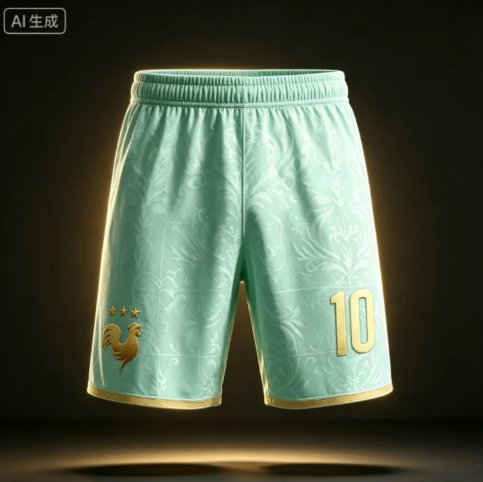 2026 Frankreich Team Mbappé Nr. 10 Fußballshorts, 3D-Allover-Print kurze Hosen, Unisex Familien-Matching Fan-Sportbekleidung für Kinder – Detail 11