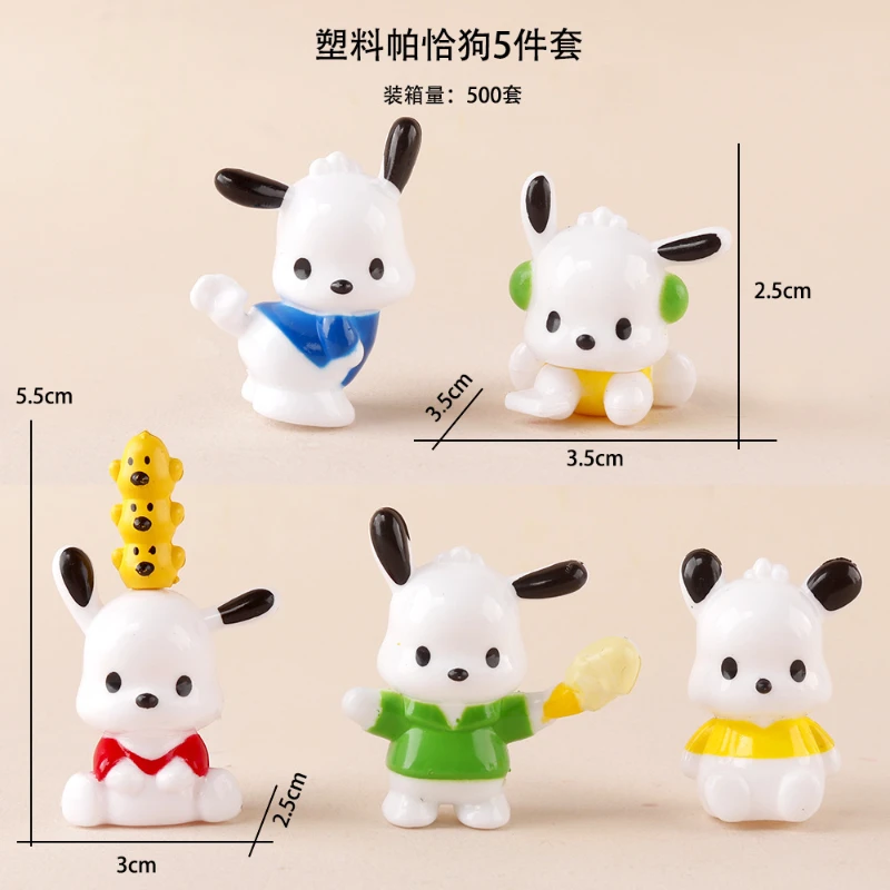 Miniso Sanrio Kuromi & Pochacco Mini Figurine Shoes Charms Silicone Diy Dolls For Decorating Kid Toy Perfect Party Favors Gifts