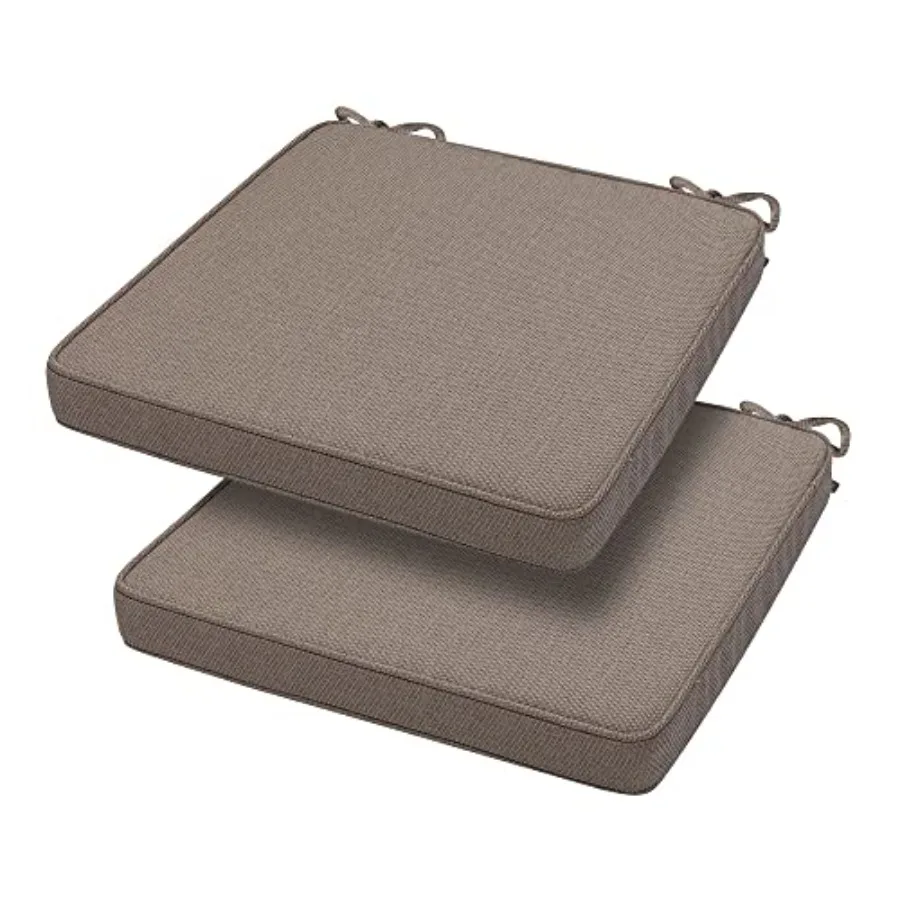 

Подушка для сиденья Magpie Fabrics Square Corner, 18 x 18 x 2,5 дюйма, 2 шт., для использования в помещении/на улице, водонепроницаемая, устойчивая к погодным условиям, универсальная для стульев