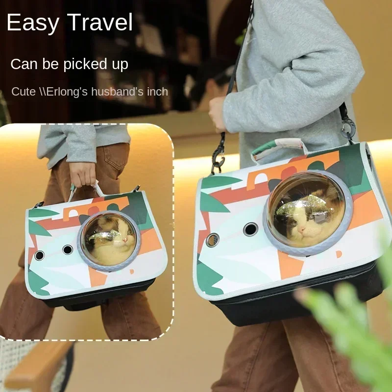 Experience The Most Comfortable and Stylish Cat Carrier with Space Capsule Design Cat Backpack Cat Supplies