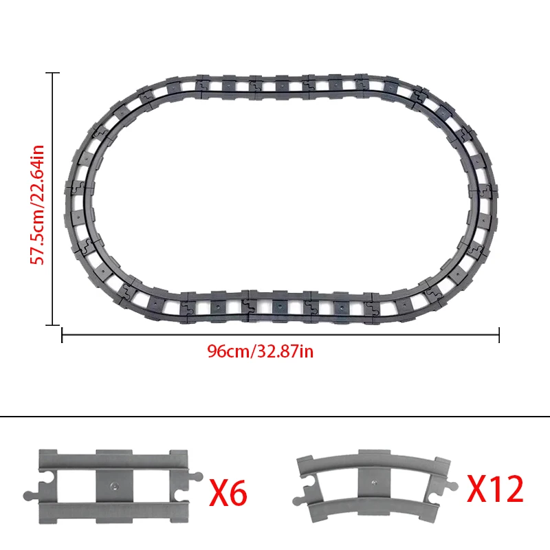 Big Size Bouwsteen Bakstenen Trein Tracks Crossover Onderdelen Schakelaar Rechte Gebogen Duploes Accessoires DIY Speelgoed Voor Kinderen Gift