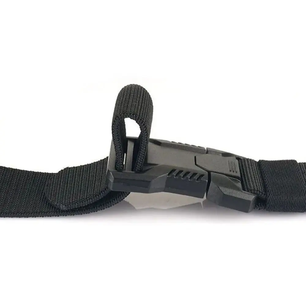 حزام نايلون للرجال بإبزيم معدني متين، حزام قماش مرن قابل للتعديل، ملحقات حزام الخصر على الطراز الكوري #2