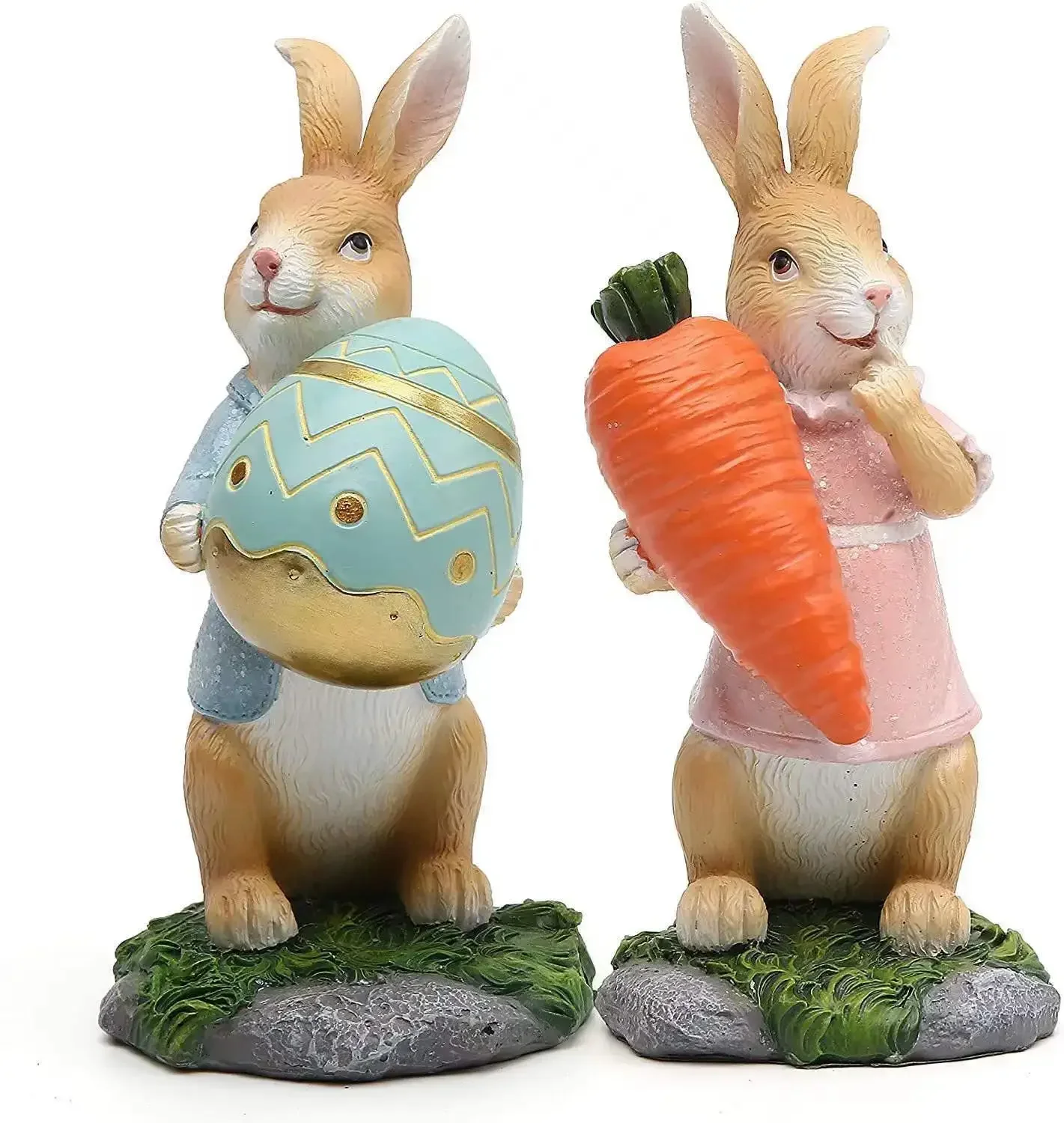 Easter Decoration DIY Straw Rabbit Exquisite Hand Gifts - Simulation Bunny Home Garden Ornaments for Easter Celebration