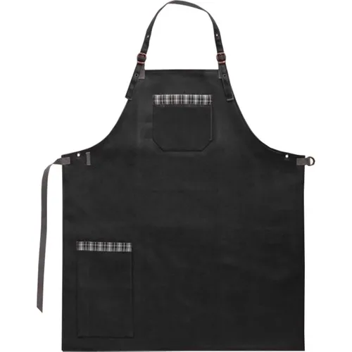 Medusa Forma Leather Bib Apron Chef Barista Cook Barber Tattoo Waiter Bib Black