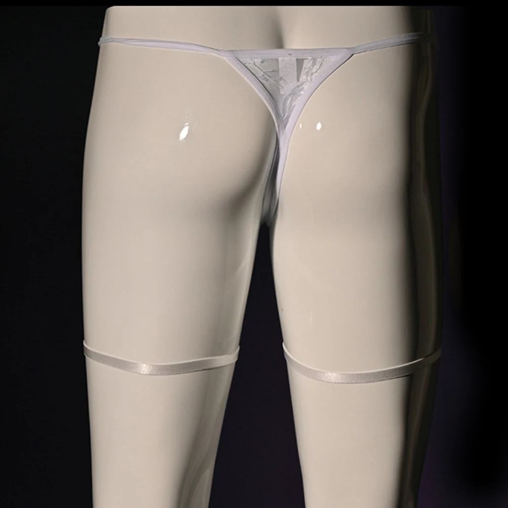 لباس داخلي شفاف مطرز للبيض للرجال ، ملابس داخلية سيسي ، أحزمة رباط مثيرة ، كلسون إغراء ، ملابس داخلية مفتوحة للمؤخرة ، سراويل داخلية