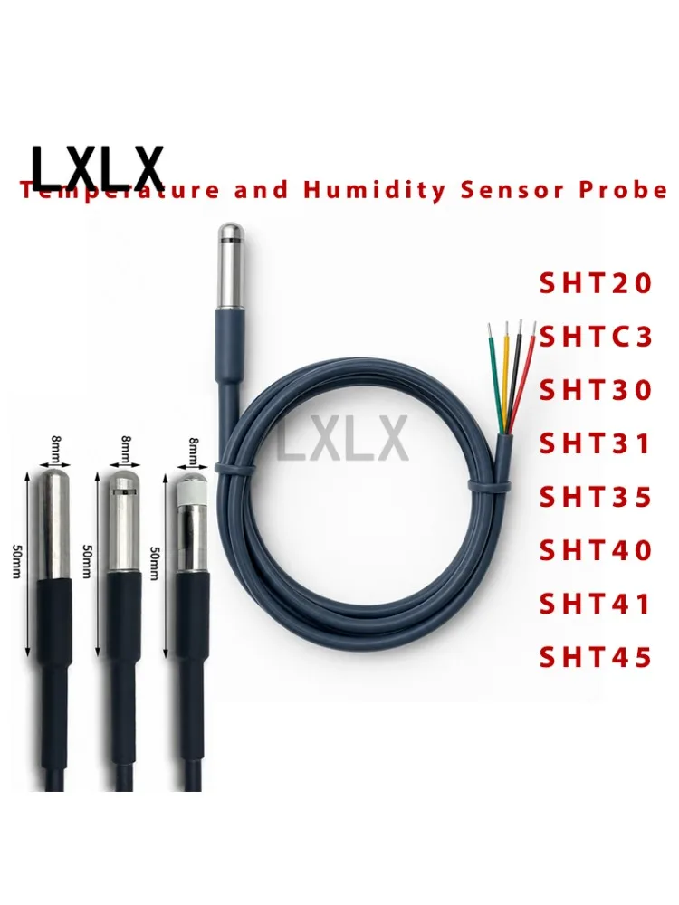 1 szt. SHT40 SHT30 SHT20 SHTC3 SHT45 SHT35 SHT31 Cyfrowy Czujnik Temperatury i Wilgotności ze Stali Nierdzewnej I2C IIC Moduł Sondy — zdjęcie produktu 7