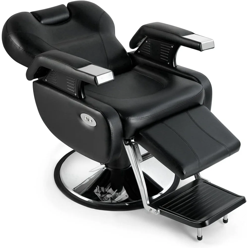 كرسي حلاقة كهربائي احترافي، كرسي صالون هيدروليكي عالي التحمل، كرسي حلاق مستلق #3