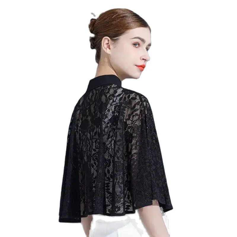 Lace Shrugs For Women Wedding Bolero Bridal Shawl Formal Party Evening Dress Capes For Lady White Black Red Top Cloak Cover Up