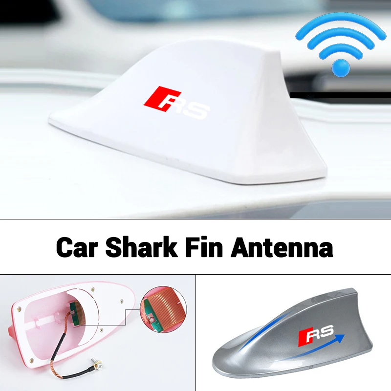 Car Top Signal Aerials Shark Fin Antenna Decoration Accessories For Audi RS Sline A6 C5 C6 C7 C8 A4 B5 B6 B7 B8 B9 S3 S4 S5 Q3