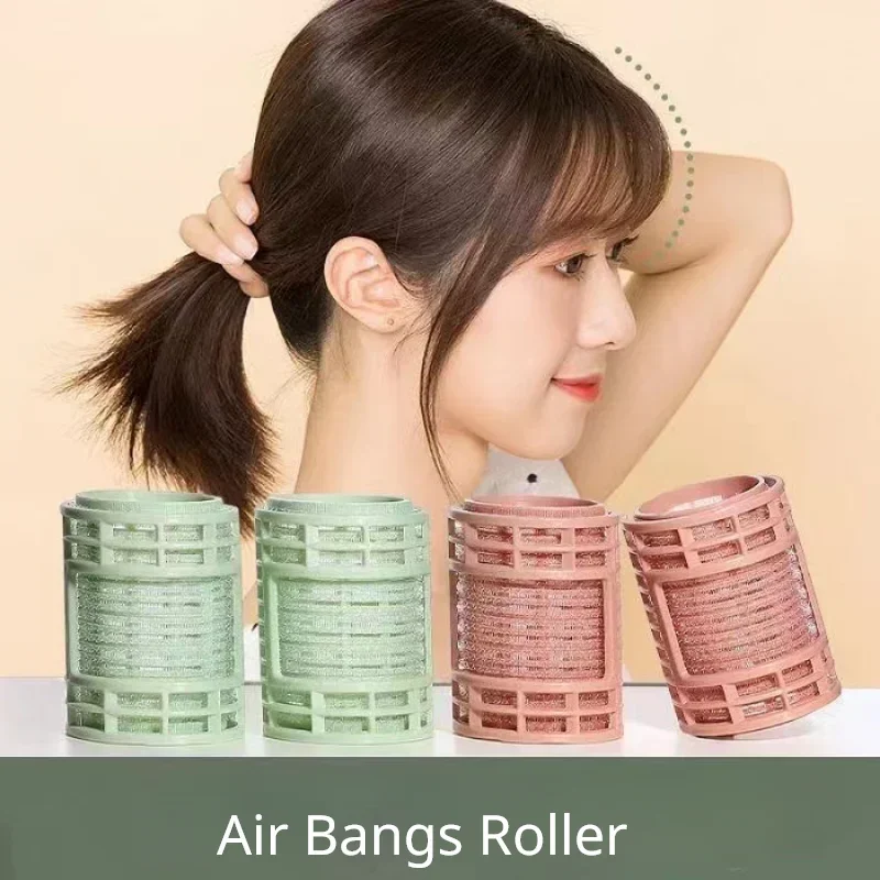 3/4pcs/lot 2 Size Air Bang Rollers Self-adhesive Lazy Bangs Roller Hair Curlers Hair Curling Air Bangs Roller Clip Styling Tools