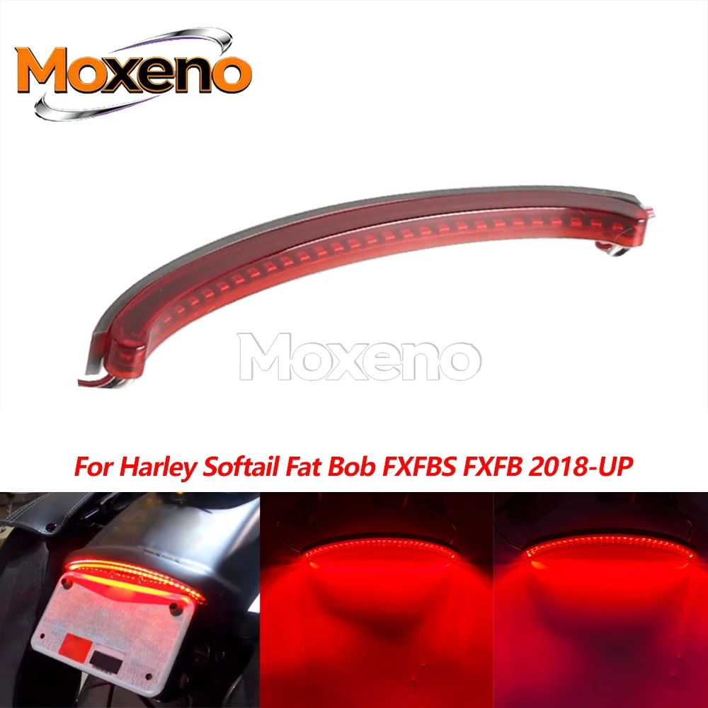 

Красный светодиодный задний фонарь-стоп-сигнал для мотоциклов Harley Softail Fat Bob FXFBS FXFB 2018-UP, аксессуары для мотоциклов, стоп-сигнал, габаритный свет, установка Plug N Play
