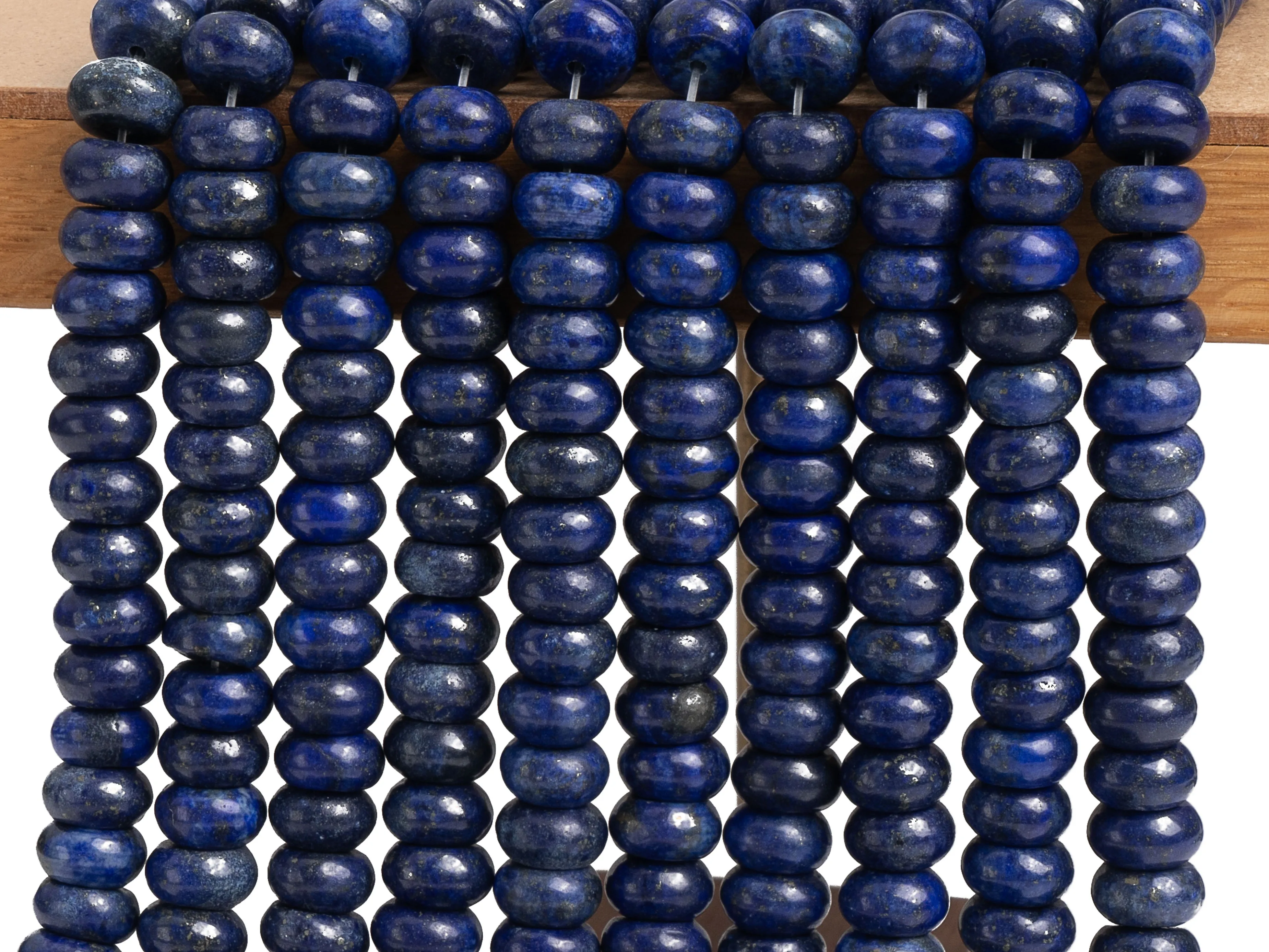 Blue Lapis Lazuli Beads Grade A Natural Gemstone Rondelle Size Options 6/8/10mm for Jewelry Making