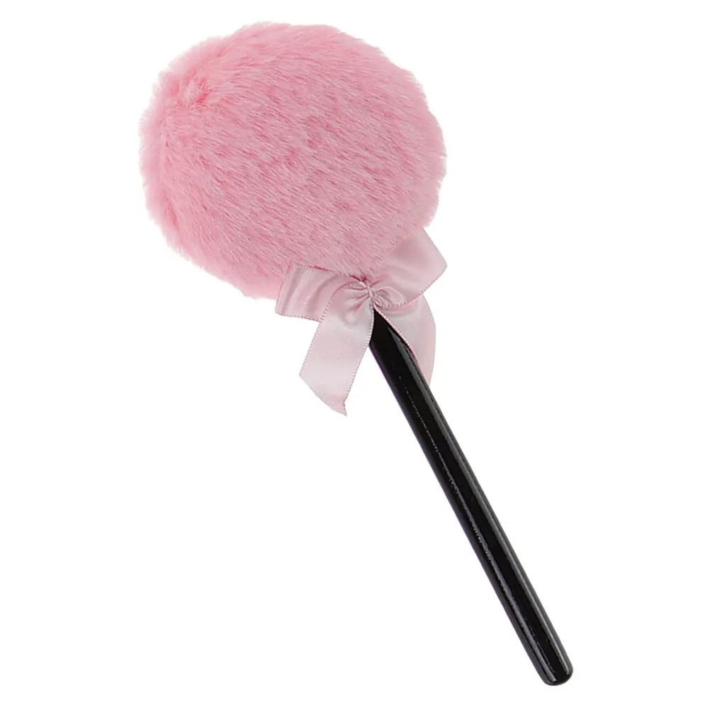 

Ultrasoft Long Hair Makeup Puff Body Dry Puff Bow Design Long Handle for Loose Setting Powder Sweat Absorption Fresh