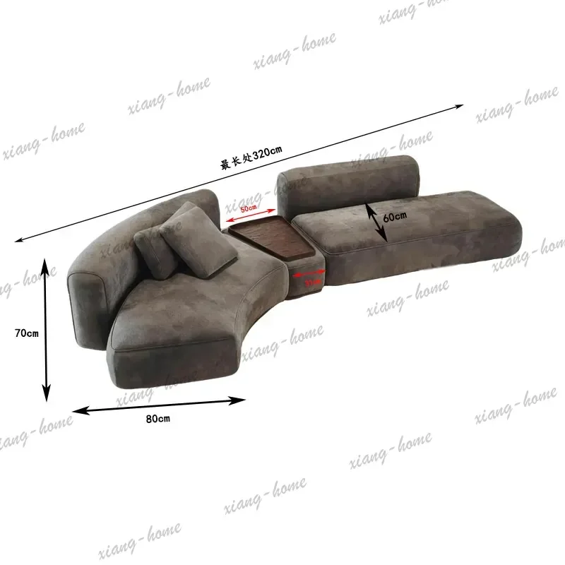 LSLiving Room Sofas And Seating Curved Special Shaped Sofa Office Business Meeting Rest Area Reception Reception Couch Furniture
