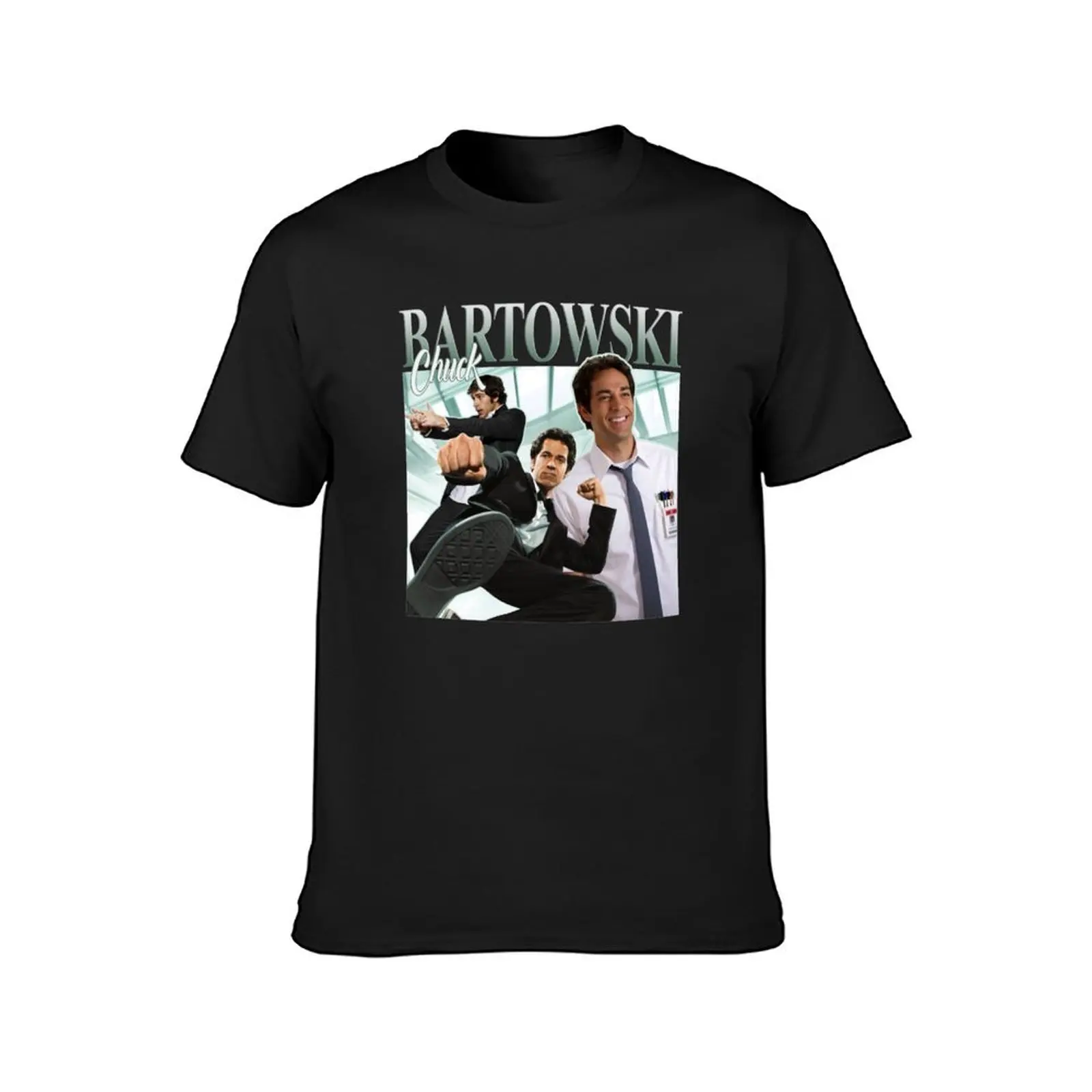 Chuck Bartowski Retro Homage Design T-Shirt tops blanks Blouse men clothings