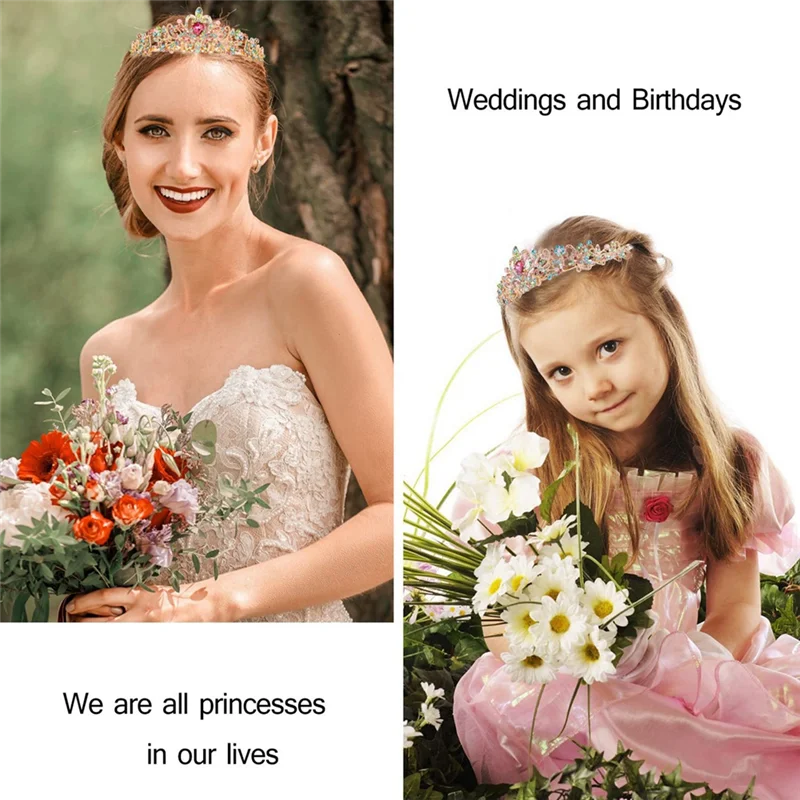 

M20K Birthday Tiaras For Girls Birthday Crown Sash Happy Birthday Girl Princess Birthday Party Decorations Gifts Durable Style A