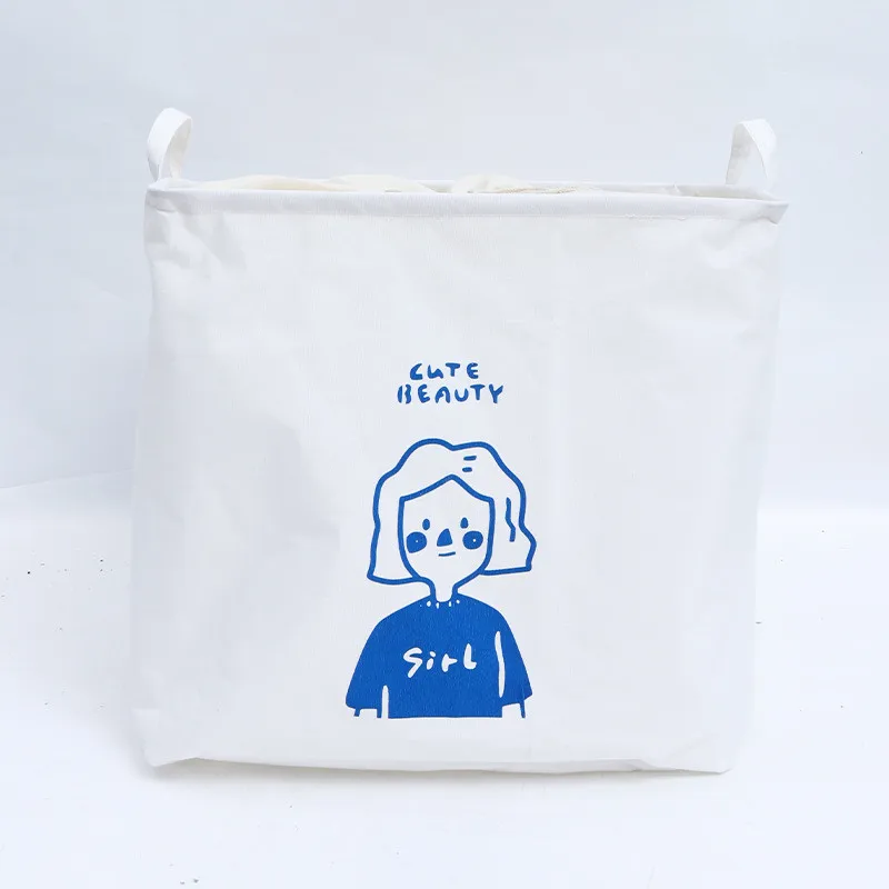 Drawstring Toy Sundries Storage Basket Wash Clothes Box  Dirty Clothes Folding Storage Organizer Clothing Package Container