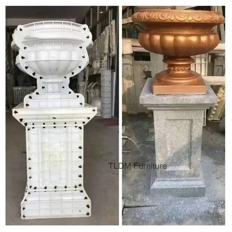 Flowerpot Cement Plastic Mold Thickened ABS Mold for Garden Balcony Fence Square Column Pier Roman Column Concrete Bonsai Mold