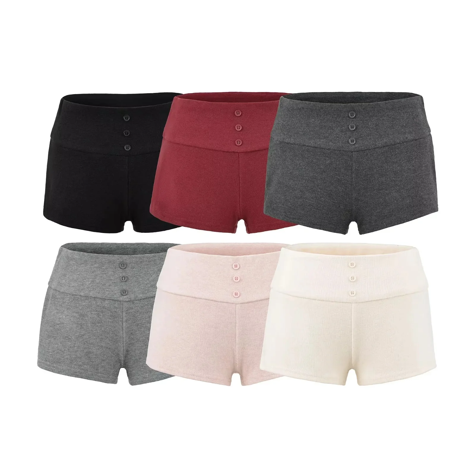 Spring Summer 2026 Trendy Women's High Waist Straight Leg Pants Three Buttons Pure Color Elastic Slim Fit Pocket Bodycon Hot ...