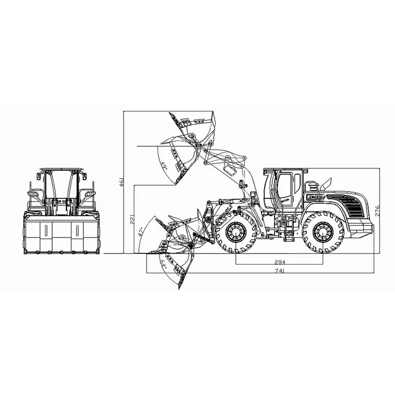 1/14 JDMODEL RC Caricatore idraulico in metallo assemblato I6S Radio Valvola Pompa ESC Terra Mover Camion Modello di auto per giocattoli all'aperto TH18496