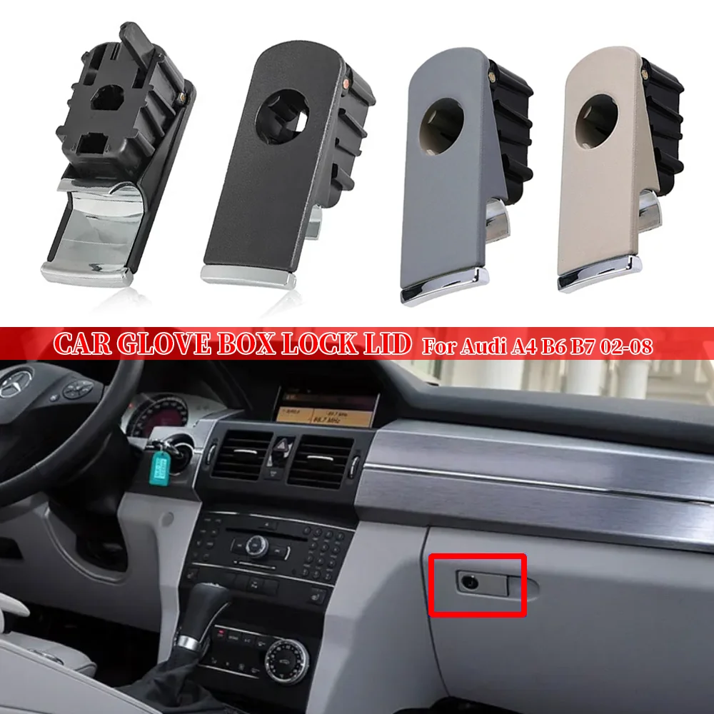 

Storage Latch Glove Box Handle with Strap Hole Dashboard Drawer Pull Left-hand Drive for Audi A4 B6 B7 2002-2007 Interior Parts