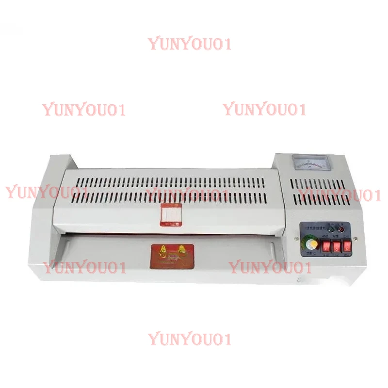 320A1 Adjustable Temperature Metal Roller Press, A3 Office/household Hot and Cold Photo Roller Press, 4 320mm Rollers