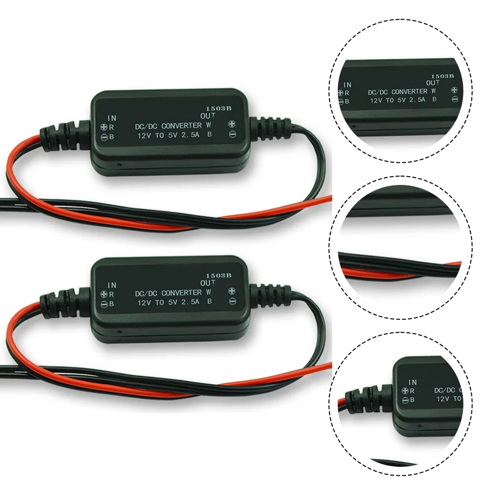 Convertitore riduttore di tensione DC 2 pezzi 12V Step Down a 5V DC-DC 2.5A Regolatore da 12V a 5V Convertitore di potenza da 12V a 5V 2.5A Accessori