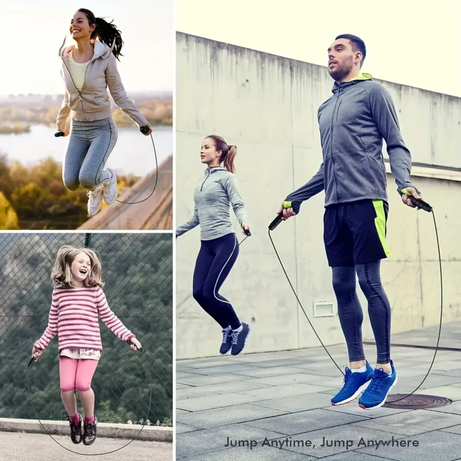 

Anti- Fast Jump Rope, Adjustable Steel Skipping Rope With Foam Handles For Fitness, Workouts And Body Slimming