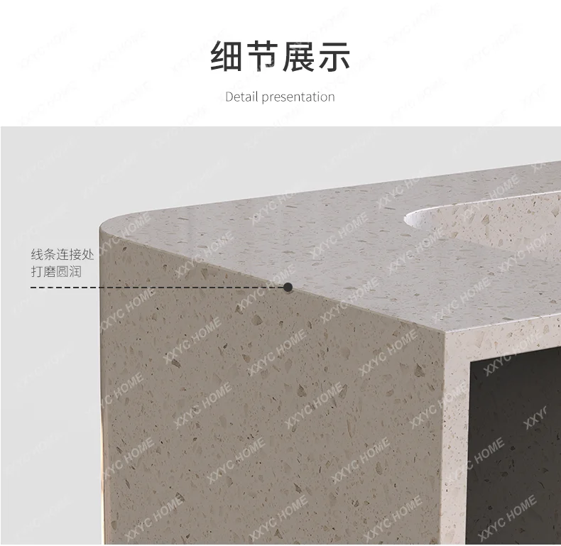 طاولة بار وكراسي لصالونات التجميل وأمين الصندوق للملابس ومكتب استقبال من الفولاذ المقاوم للصدأ #5