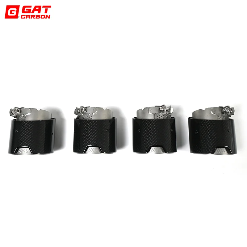 ForFor BMW M2 M3 M4 Exhaust Pipes Set Carbon Fiber Tailpipe Upgrade Kit 4 Pcs Carbon Fiber Dedicated