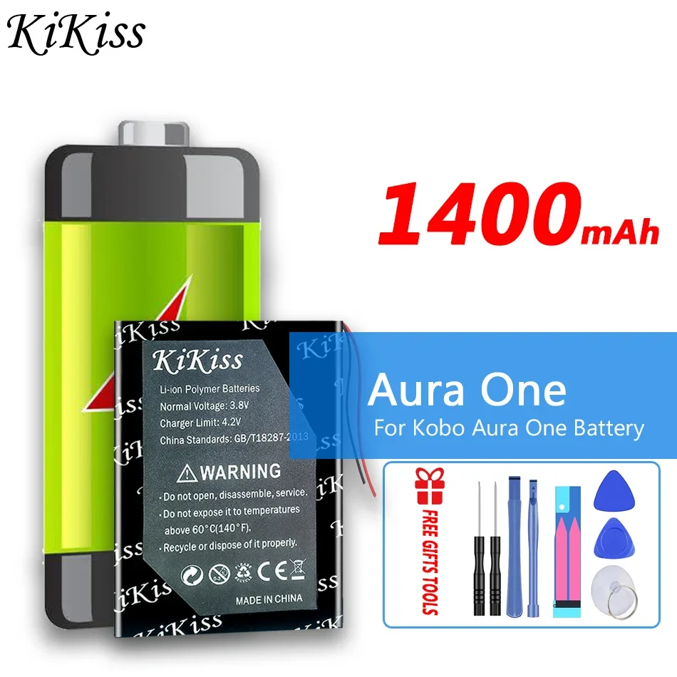 1400mAh KiKiss Battery For Kobo Aura One Battery For Kobo Forma E-ink E-book Reader Digital Batteries