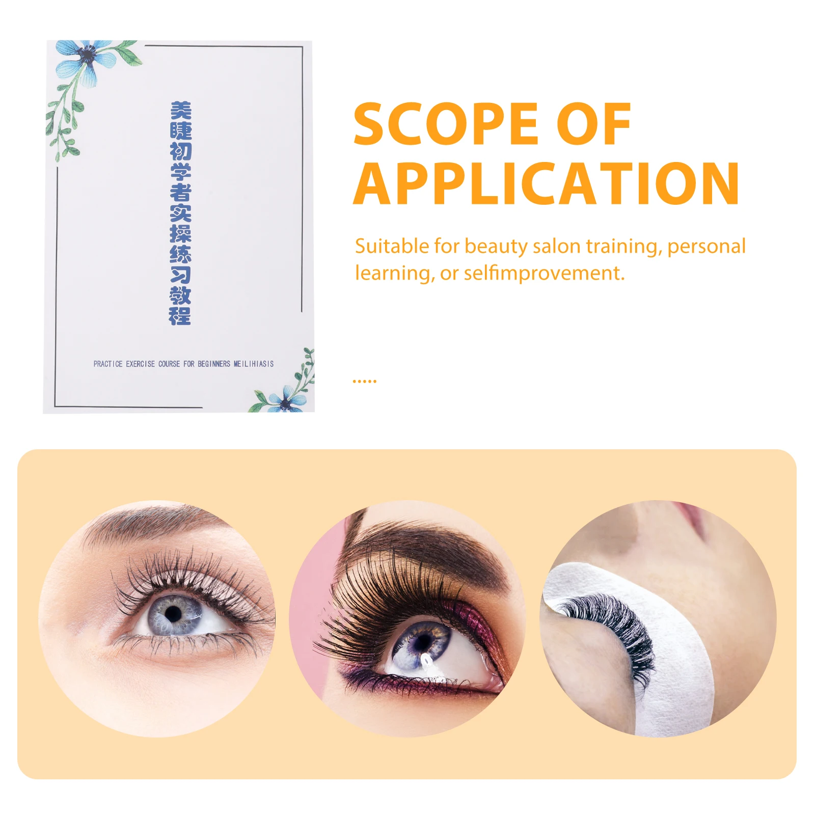 Kit Professionale per la Pratica delle Ciglia Include Grafici di Formazione per l'Estensione delle Ciglia e Cuscinetti Realistici per la Pratica per Principianti per la Padronanza delle Tecniche