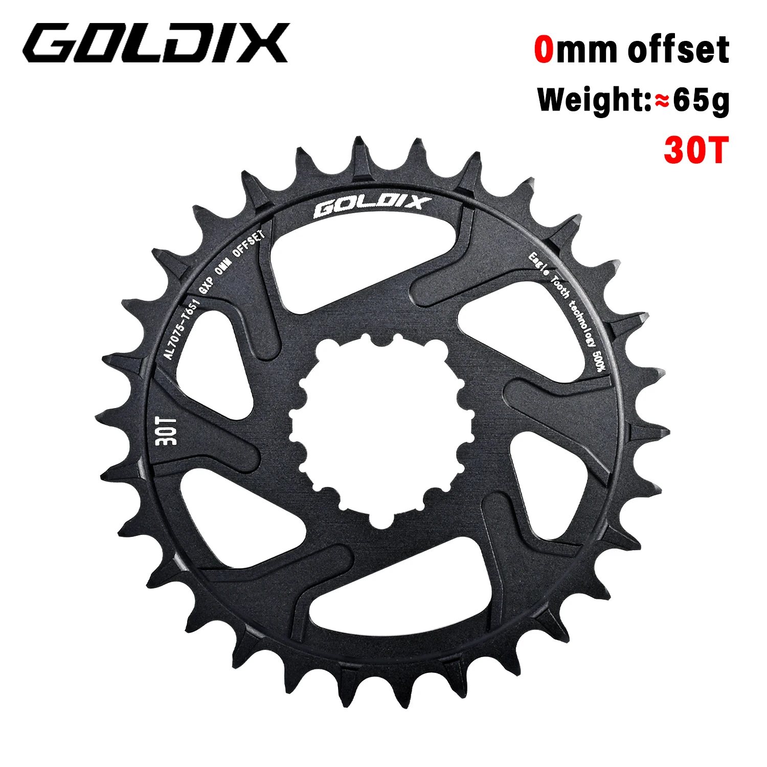 GOLDIX 自転車チェーンリング 0/3/6mm オフセットワイドナロー歯 30/32