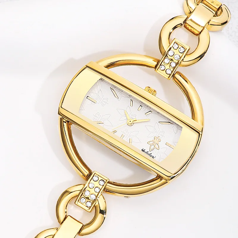 Yalusi hollowed out strap, light luxury temperament, waterproof quartz watch, women's watch, niche design, fashionable