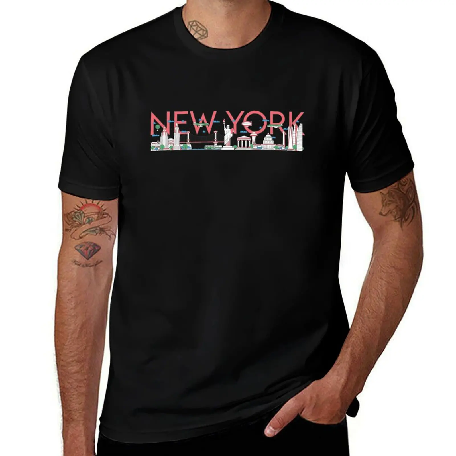 New York travel T-Shirt chłopięcy biały anime odzież męska