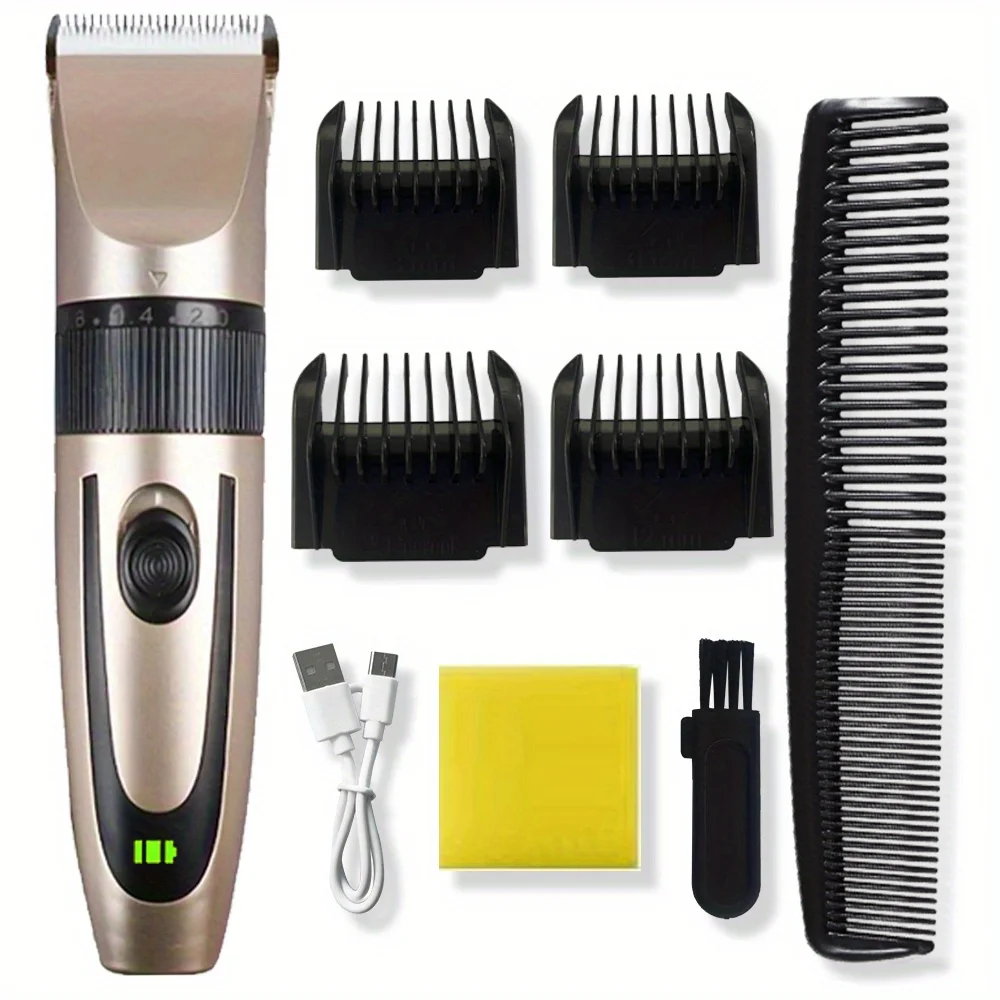 Rechargeable Hair Clipper & Scissors Set for Salons & Home Haircutting