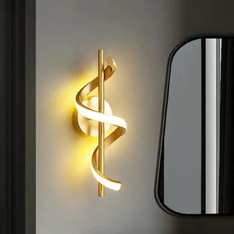 

Nordic Home Decor Living Lighting Fixture LED Wall Lamp Nordic Bedroom Bedside Minimalist Bedroom Bedside