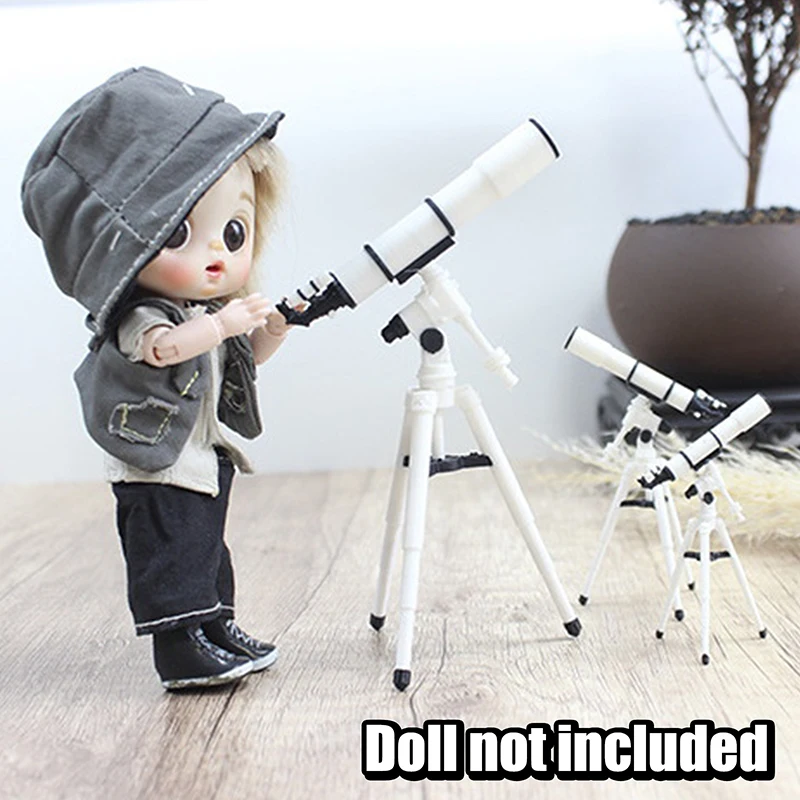 1PC Educational Science Toy Astronomy Telescope Model Pretend Decorations 1:12/1:20/1:25 Scale Dollhouse Miniature Accessories