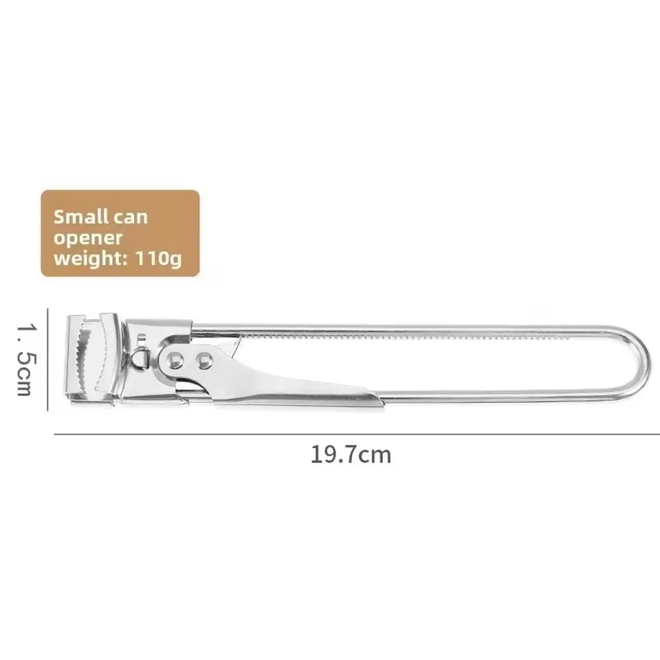 Edelstahl-Öffner, tragbar, manueller Deckelentferner, multifunktionaler Dosenöffner, Utensilien-Gadgets für Gläser, Kanister, Küchenzubehör – Detail 11