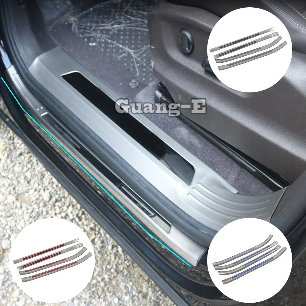 Pedal External Door Sill Scuff Plate Cover Trim For VW Volkswagen Teramont Atlas 2017 2018 2019 2020 Threshold Strip Accessories