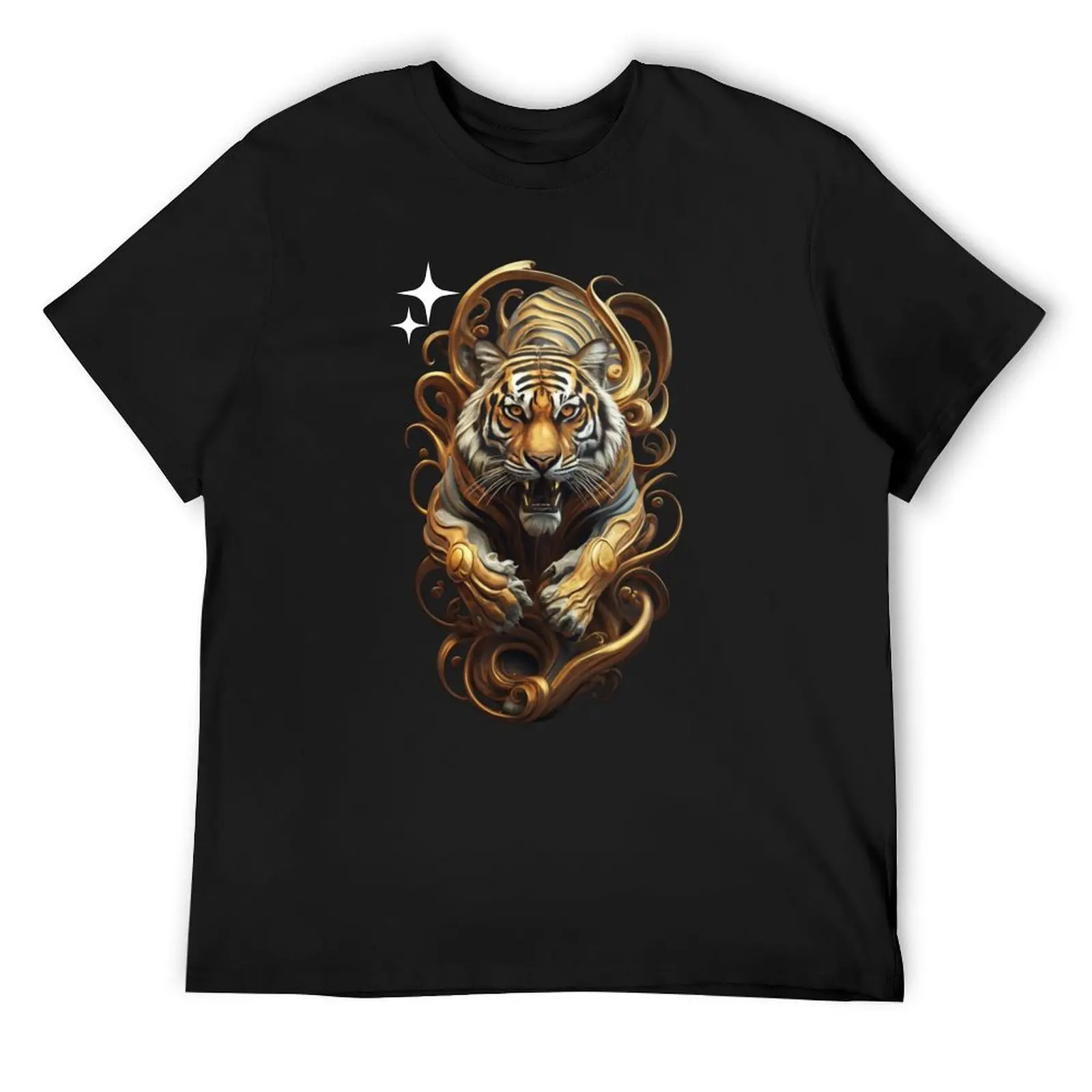 

Tiger T-Shirt tops plain graphic shirts men workout shirt