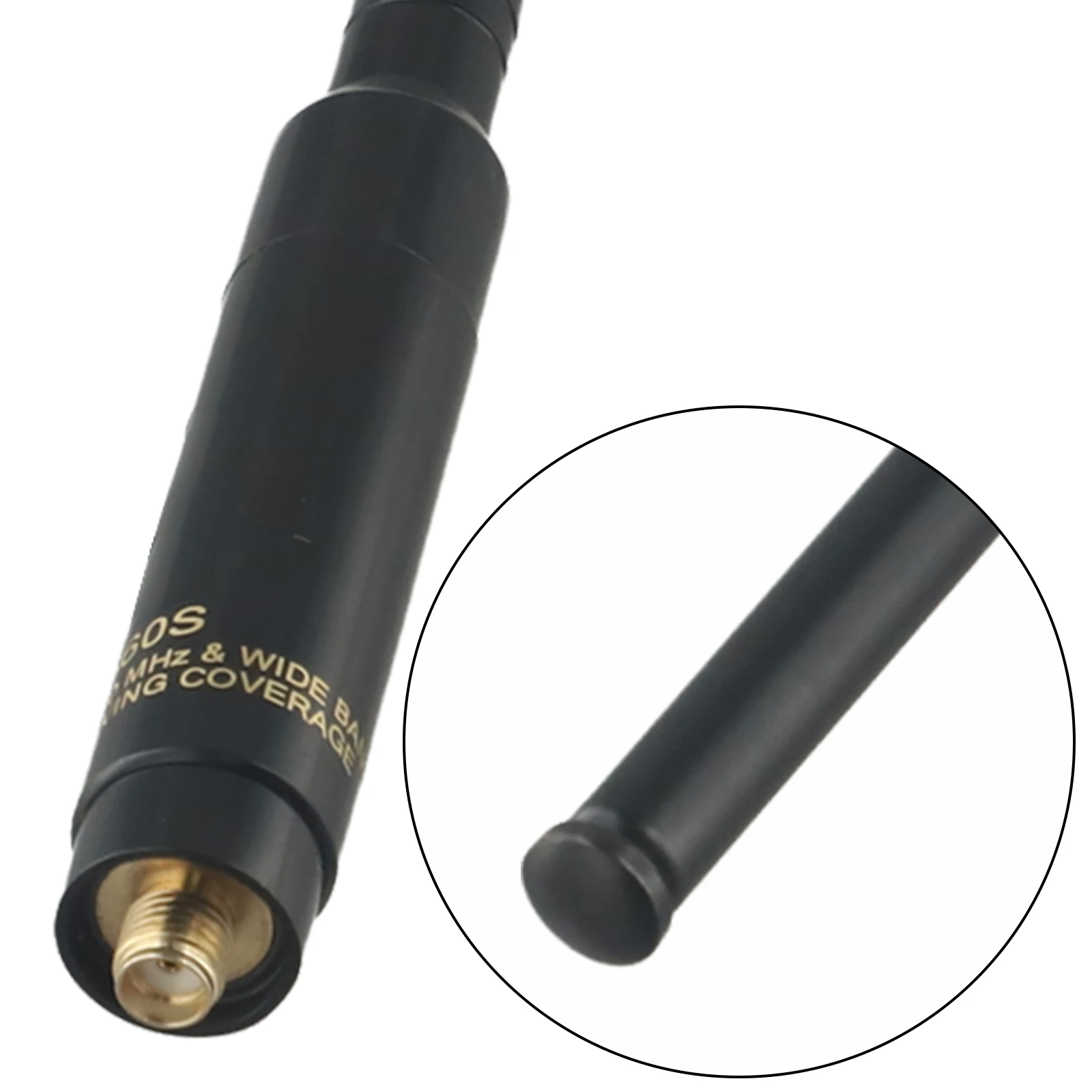RH660S เสาอากาศสแตนเลส High-Gain Dual Walkie-Talkie Telescopic เสาอากาศสําหรับ SMA-Female สําหรับ SMA-ชาย