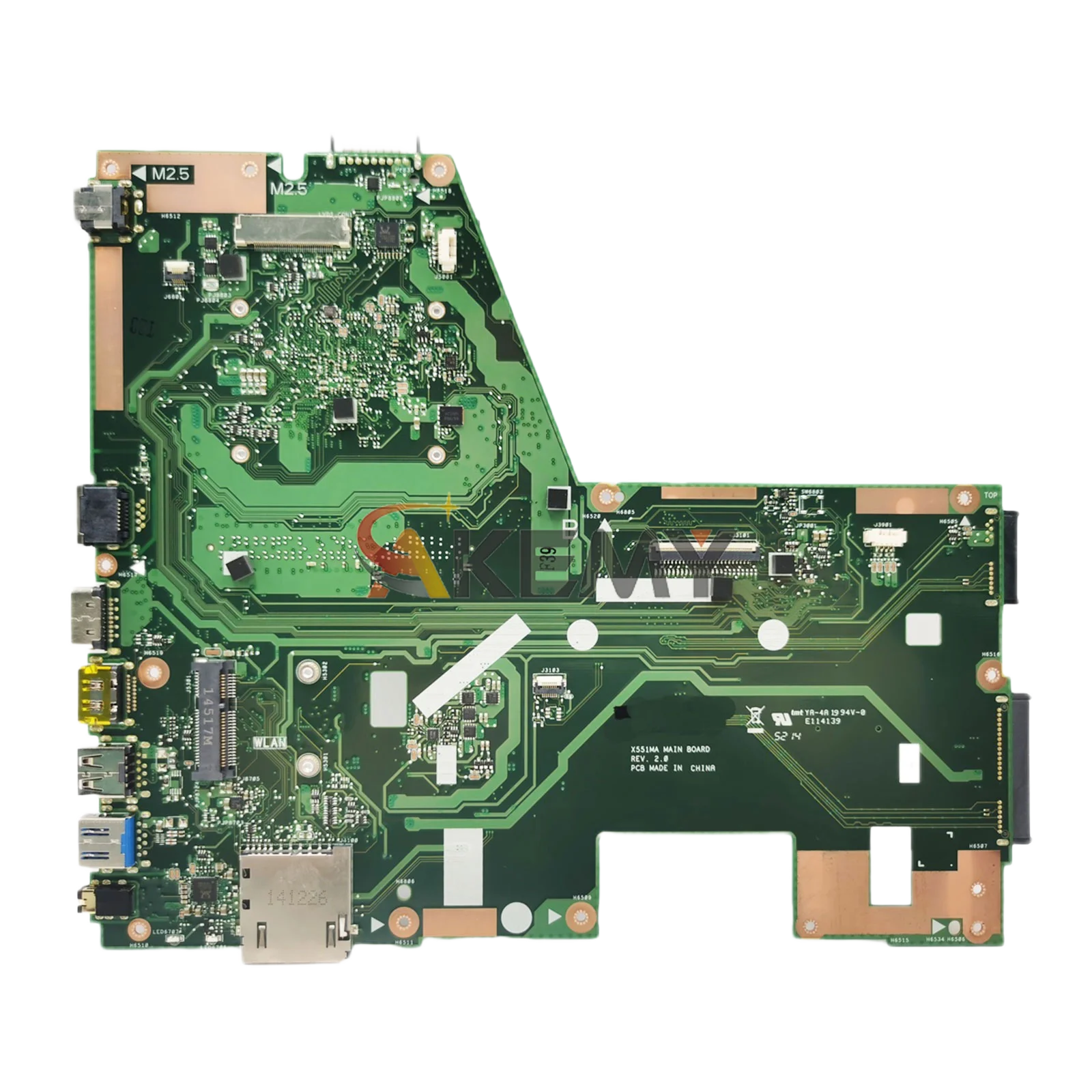 X551MA Laptop Motherboard For ASUS VivoBook X551MA X551M F551MA D551MA R512MA Notebook Mainboard With Celeron CPU 100% tests OK