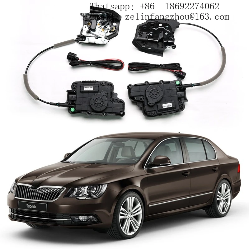 

Для Skoda Superb Hao Rui: Электрический доводчик дверей, автоматические замки, умные автомобильные аксессуары для дверей автомобиля