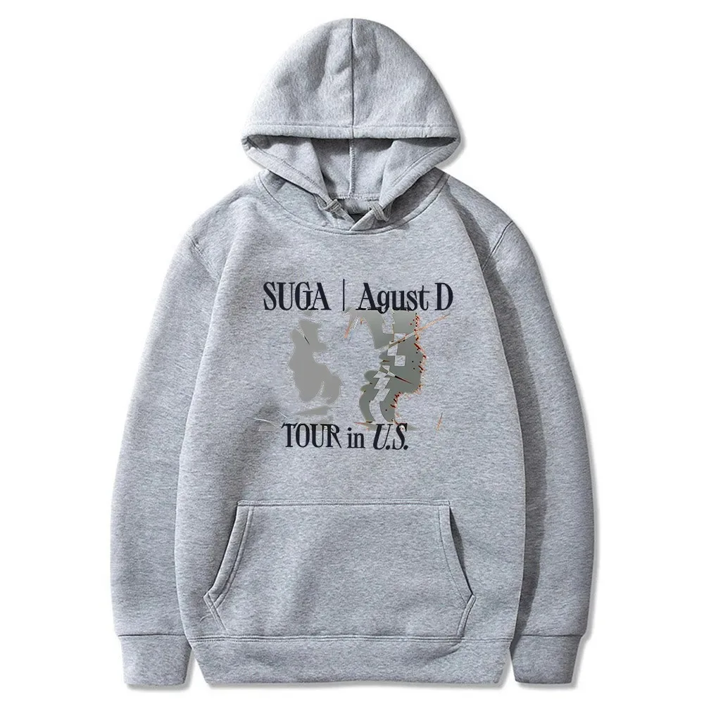 Kpop Suga Agust D Tour Merch Hoodie Long Sleeve Streetwear Men Women Hooded Sweatshirt Fashion Clothes Hooded Sportswear 202 3