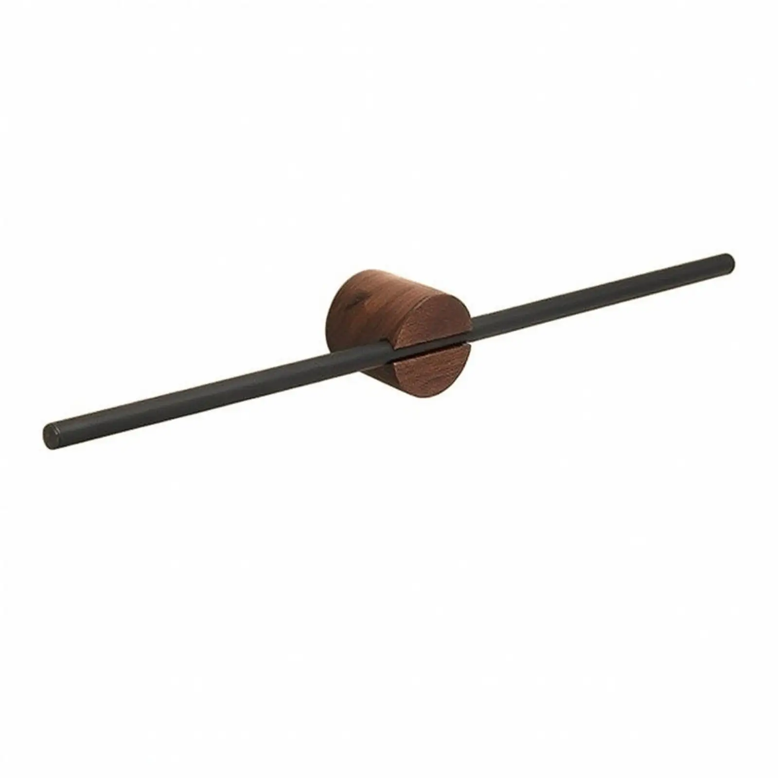 Bathroom Suction Cup Towel Rod Wood Grain Mount Space Aluminum Black Bar Screwless Holder for Towel Storage