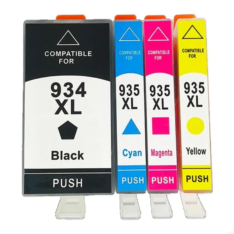 A52B Compatible Cartridge Replacement for HP 934XL 935XL 934 XL 935 (BK & C/M/Y 4Pack Combo) for Officejet 6220