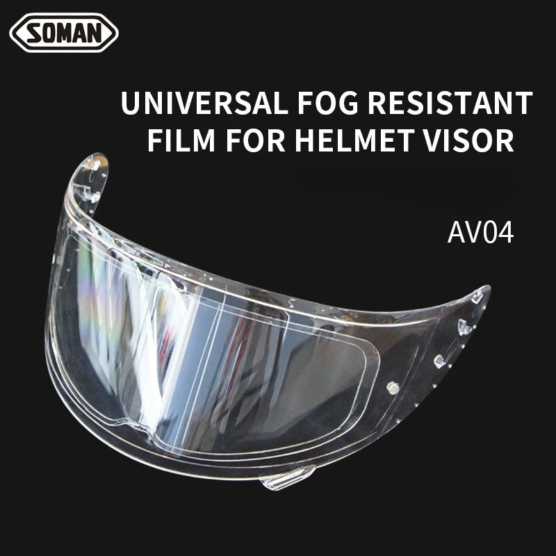 Universal SOMAN Anti-Fog Patch  Motorcycle Full And Half Helmets Rainproof Sticker Film for E-Bike Helmet Anti-Fog Lens