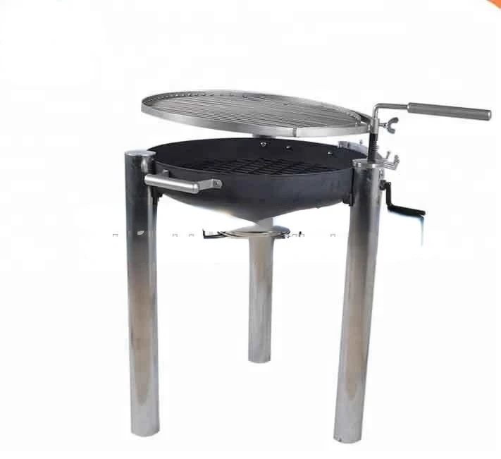 outdoor bbq charcoal grill fire pit stand include bbq side table